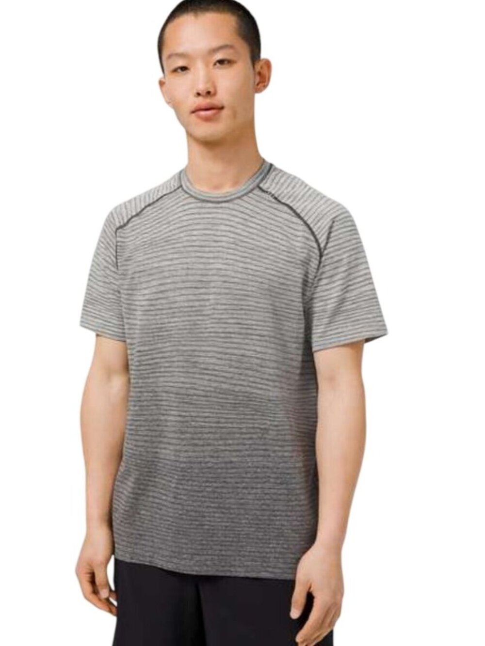 Lululemon Metal Vent Tech Short Sleeve Tee Shirt Gray Ombre Size M